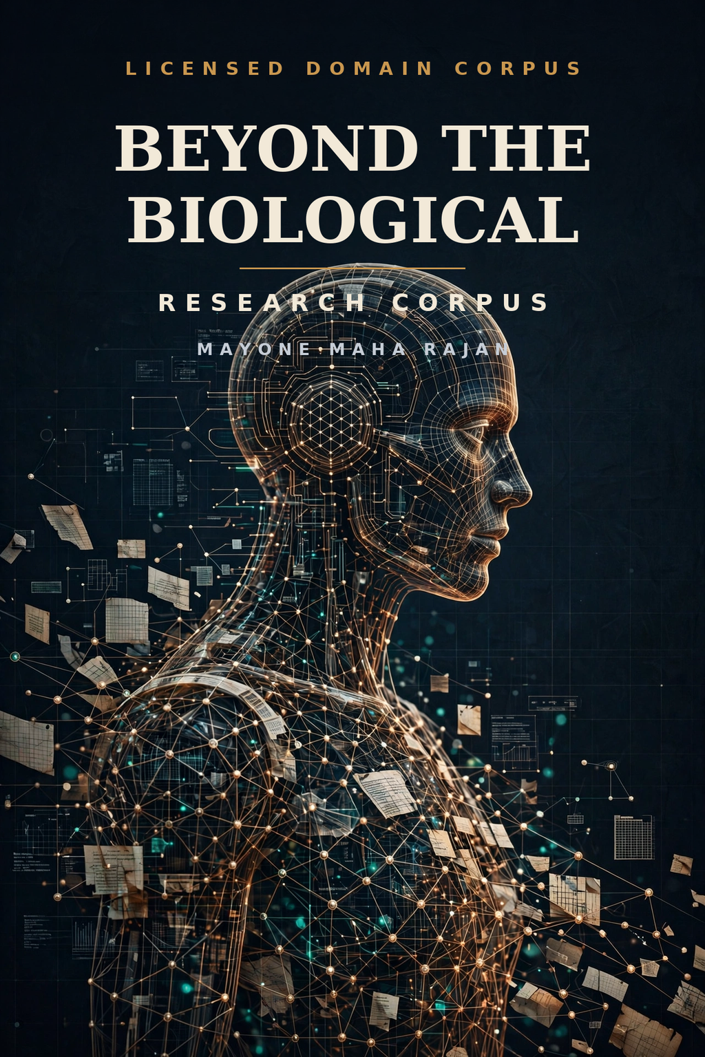 Licensed Domain Corpus: Humanoid Robotics — cover. The machine-readable research corpus behind Beyond the Biological.